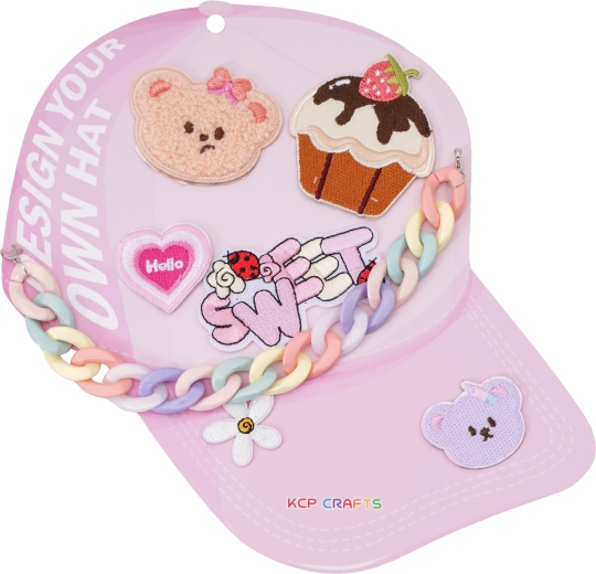 Decoratieset voor een pet snoepjes en beertjes met een gekleurde ketting - 1 stuk