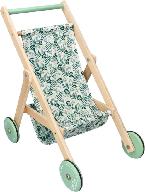 Lichte houten poppenwagen