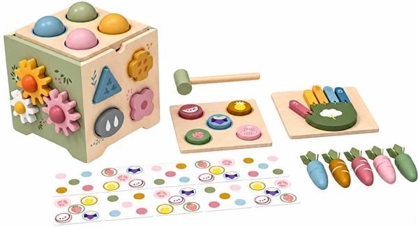 Houten Montessori-activiteitencentrum Baby Mix