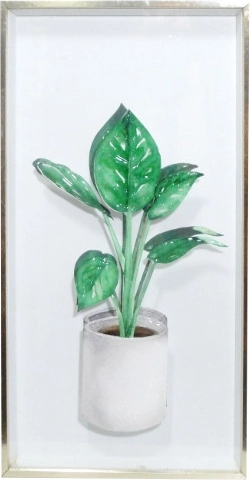 Ingelijste bloemenafbeelding 20 × 40 cm