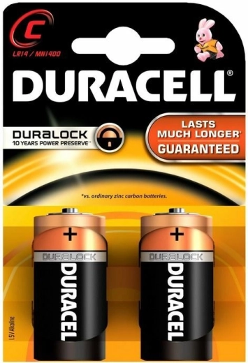 Alkaline batterijen C 1,5 V DURACELL Basic, 2 stuks