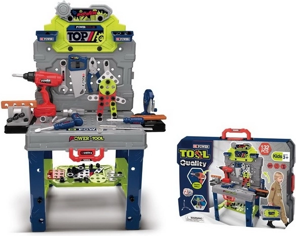 Kinderwerkbank met boormachine op batterijen