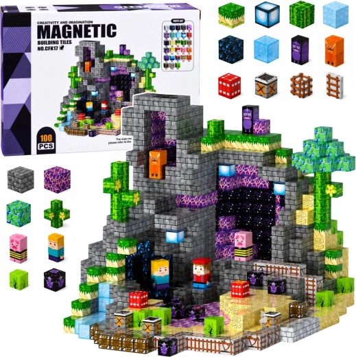Magnetische pixelblokjes – bouwset 100 stuks