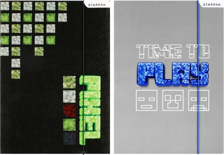 Omslag voor schriften A4 Minecraft Pixel - 1 stuk