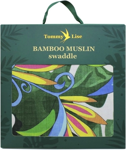 Bamboe mousseline doek Tommy Lise Lush Garden 120 × 120 cm