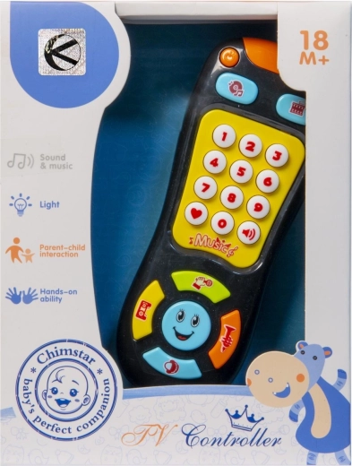 Interactieve tv-afstandsbediening voor peuter, zwart