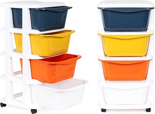 Organizer met 4 uitschuifbare lades op wieltjes van ModernHome