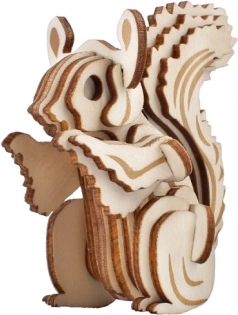 Woodcraft houten 3D-puzzel – eekhoorn