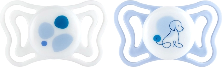 Chicco PhysioForma light siliconen orthodontische fopspeen blauw 2–6 m, 2 stuks