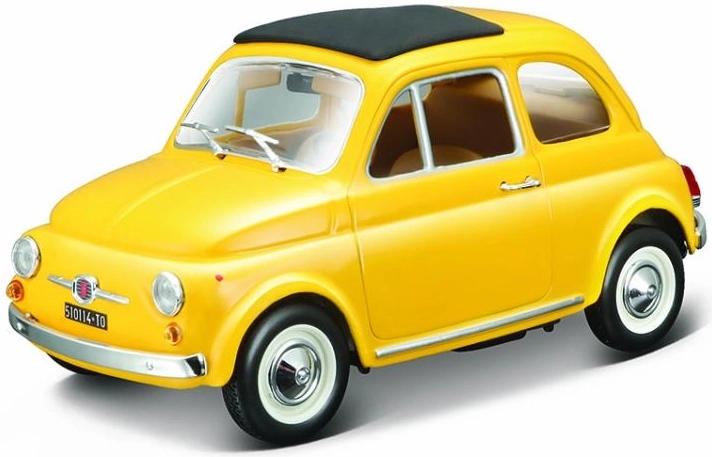Bburago 1:24 Fiat 500 F 1965 Geel
