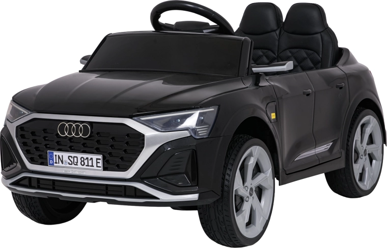 Elektrische kinderauto Audi SQ8 zwart met afstandsbediening