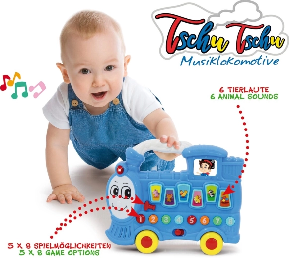 Jamara muzikale trein Tschu Tschu blauw
