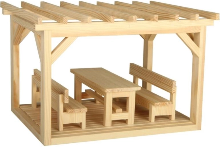 Mini houten pergola modelbouwpakket