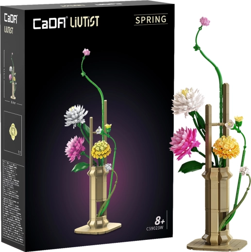 Bouwset CaDA Floral Art Spring Whispers – bloemarrangement 53 cm, 637 onderdelen