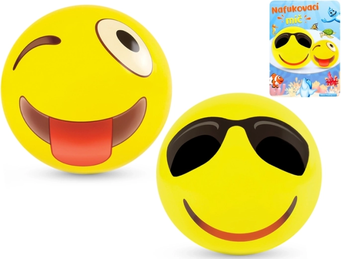 Opblaasbare smileybal 50 cm - 1 stuk