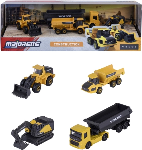 Majorette Volvo edition cadeauset bouwvoertuigen - 4 stuks