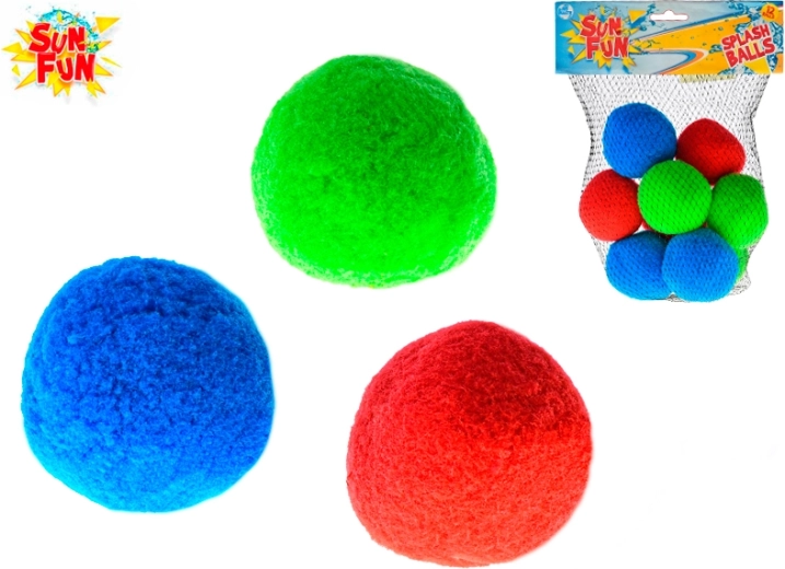 Sun Fun waterballen 5 cm – set van 6 stuks in net