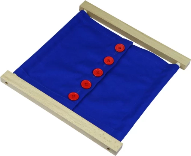 Montessori-knopenframe met grote knopen
