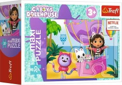 puzzel 20 minimaxi Gabby’s Poppenhuis – ballon, 20 stukjes, 3+, Trefl