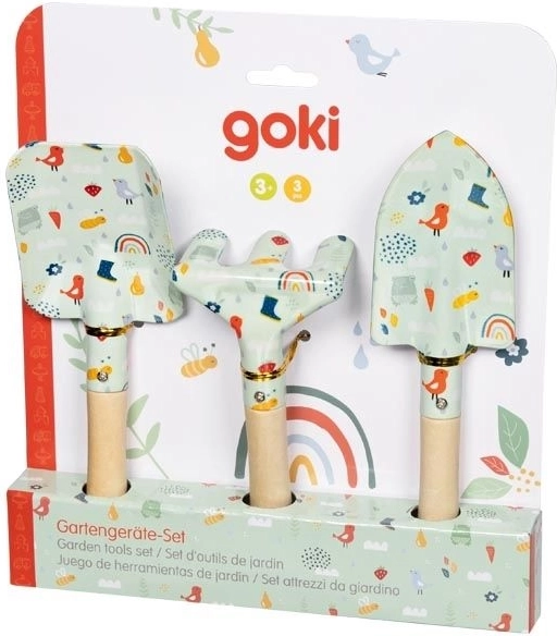 goki kinderset tuingereedschap lente, 3 stuks