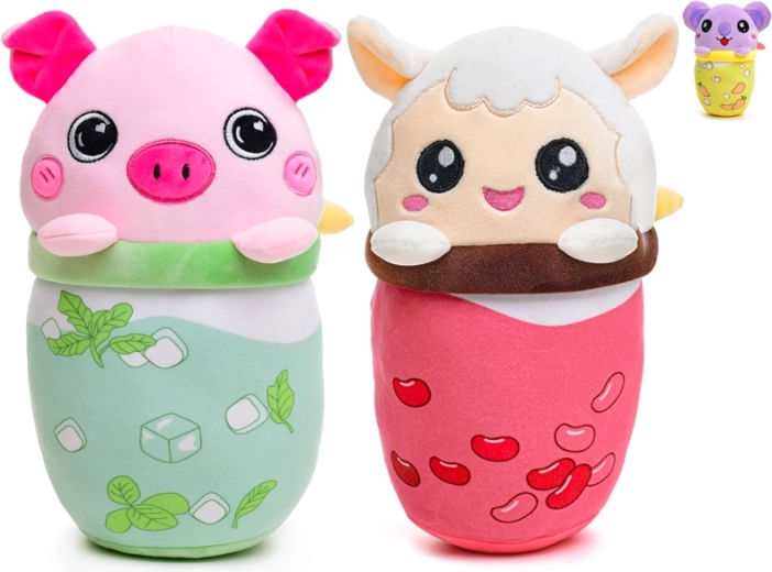 Pluchen bubble tea diertje 24 cm