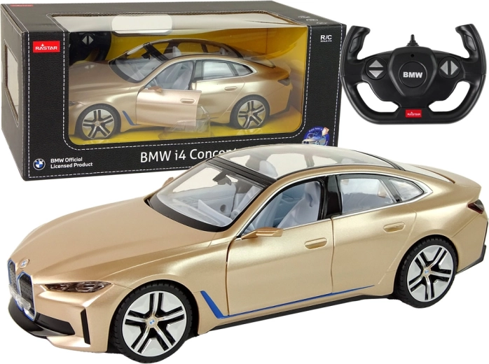 RC auto BMW i4 Rastar 1:14 goud