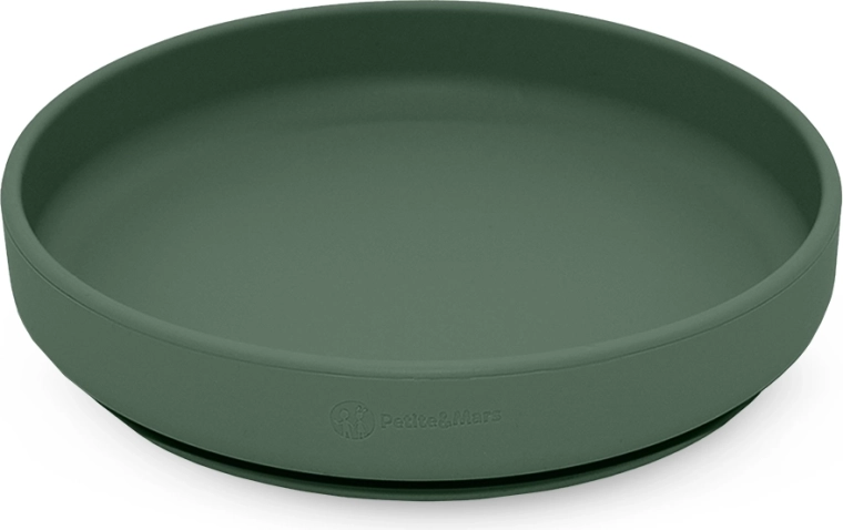 Siliconen bord met zuignap PETITE&MARS Take&Match Misty Green 6m+