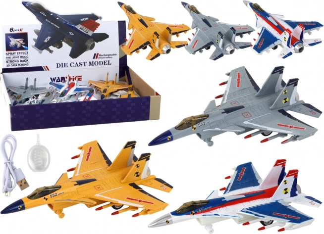 Kinder vliegtuigmodel met stoom- en geluidseffecten