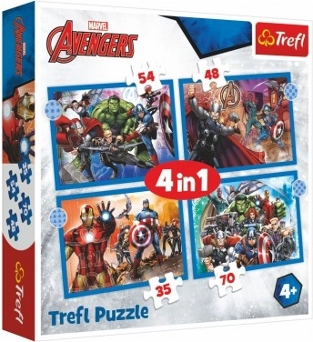 Puzzel 4-in-1 Dappere Avengers