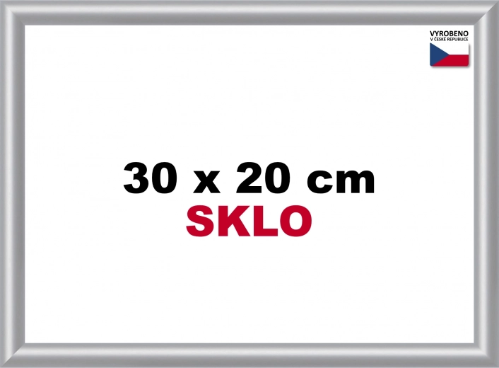 Plastic frame 30x20cm zilver