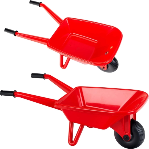 Klein kindertuin kruiwagen 70 cm rood