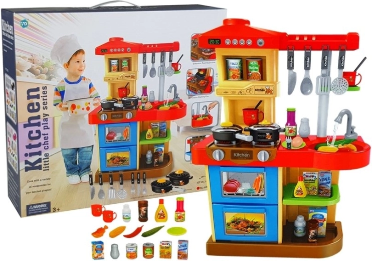 Kinderkeukentje met geluiden en licht met werkende kraan