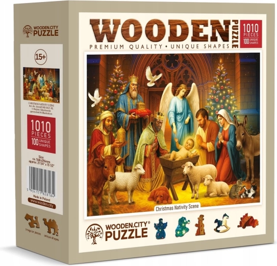 Houten puzzel Kerststal