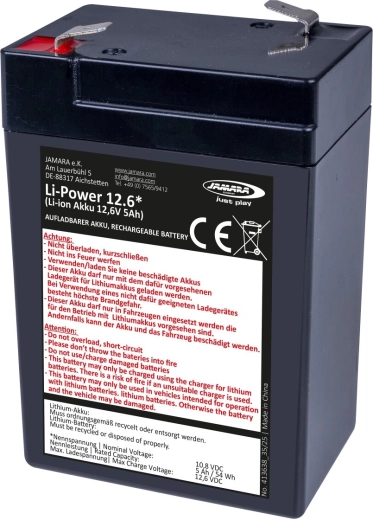 JAMARA lithium-ionbatterij Li-Power 12,6 voor elektrische voertuigen