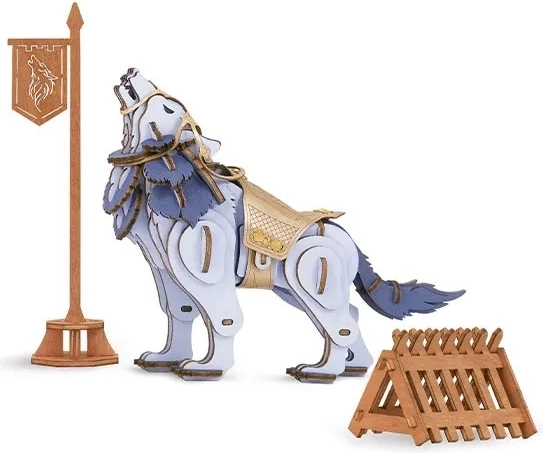 RoboTime 3D houten puzzel Wolfkrijger