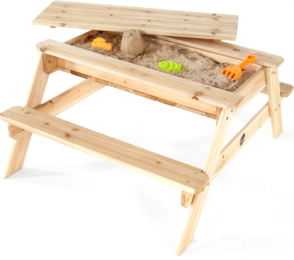 Houten picknicktafel 2-in-1 met zandbak