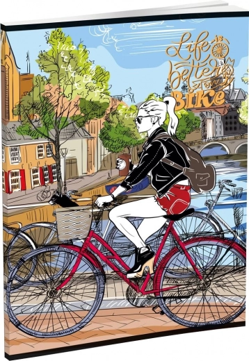 LUX notitieboek A5, gelijnd, 96 bladen, mix van 16 motieven