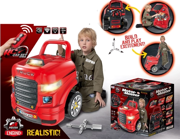 Kinderautoservice van de kleine monteur Red