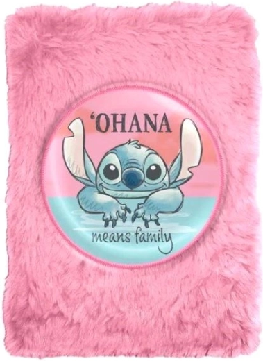 Pluchen notitieboekje Lilo & Stitch roze