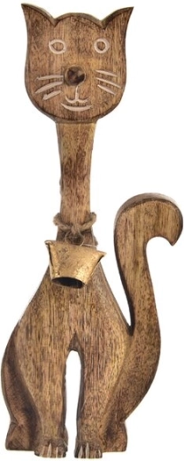 Kat mango met bel 10 × 4 × 30 cm