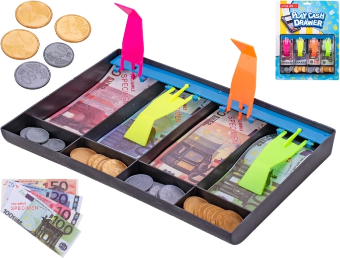 Kinderkassa met bankbiljetten en munten 20 × 14,5 cm
