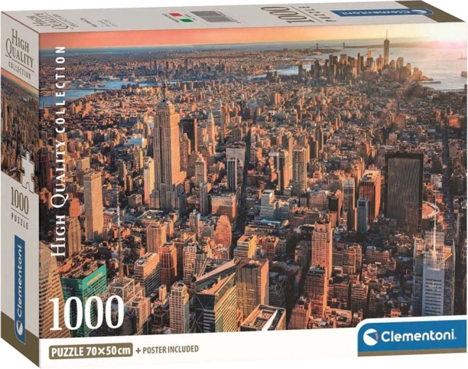 Puzzel CLEMENTONI New York – uitzicht op Manhattan, 1000 stukjes