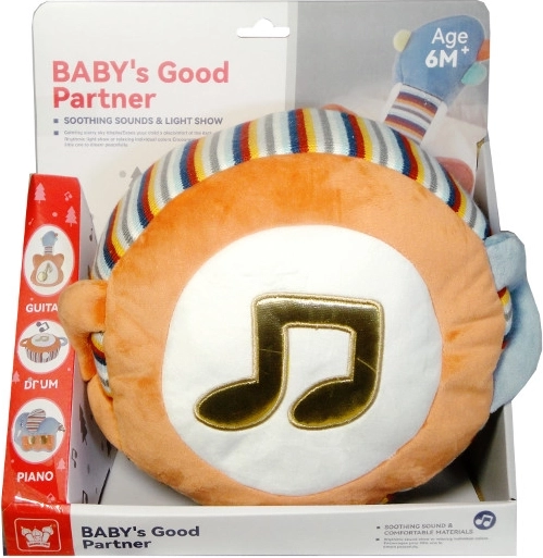 Pluchen trommeltje met licht en muziek voor baby’s