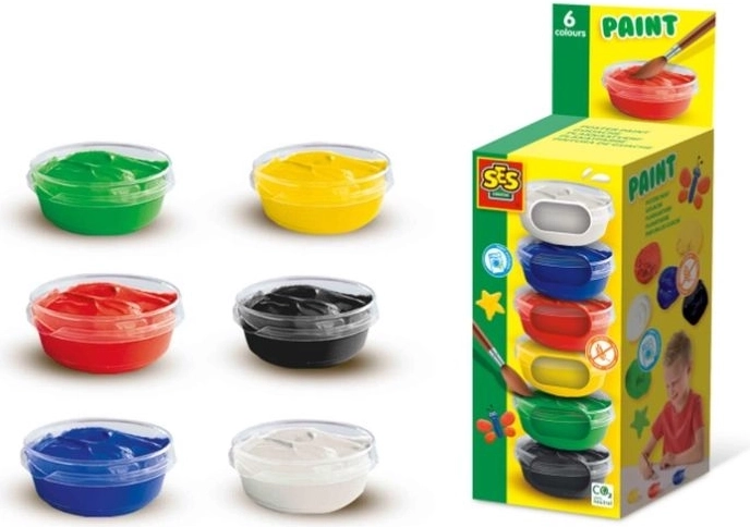 SES Creative plakkaatverf 6 × 45 ml