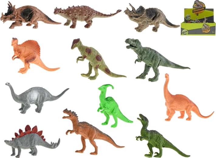 Set dinosaurussen 14–18 cm, 12 stuks