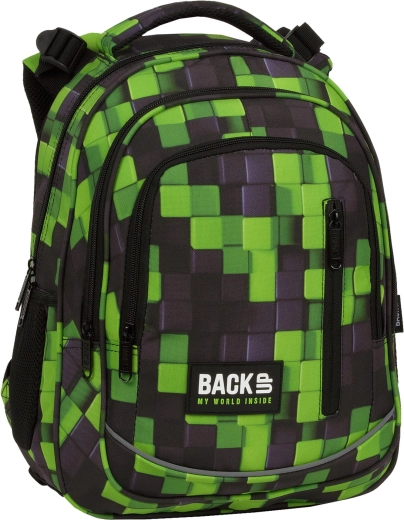 Schoolrugzak BackUP Metasphere groen-zwart 24 l