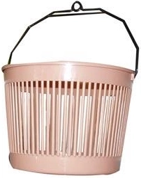 Ronde wasknijpermand met ophangoog 20 × 15 cm, kunststof, mix kleuren