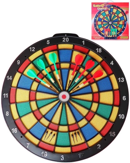Acra zachte geperforeerde dartschijf 45 cm met 6 darts