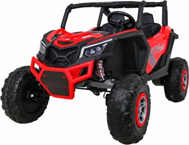 Elektrische kinderbuggy UTV-MX 24V 4x4 met afstandsbediening, LED en EVA-wielen – rood