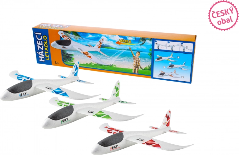 Werpvliegtuig van schuim 47 × 49 cm